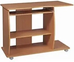 COMPUTERTISCH Rollbar Mit Tastaturauszug Und Druckerablage GRASSE, Sonoma 48x94x90 cm
