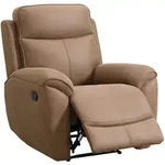 RELAXSESSEL Dolce, Fernsehsessel mit Relaxfunktion, 98 cm, Sandfarben, Velours