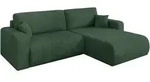 ECKSOFA mit Schlaffunktion Ottomane Rechts BERY-L 276x193x88 Gr&uuml;n Cord