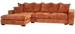 ECKSOFA Dahlia mit Schlaffunktion und Bettkasten in L-Form Links - Terrakotta