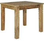 ESSTISCH Mango Massivholz Quadratisch Landhausstil WL5.077, Hellbraun 80x80x76 cm