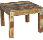 COUCHTISCH Quadratisch in Shabby-Chic aus Massivem Bootsholz, Ma&szlig;e: 60 x 47 x 60 cm