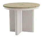 ESSTISCH Prestige runder Design-Tisch, ausziehbar &Oslash; 120&ndash;200 cm, Eiche