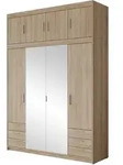 KLEIDERSCHRANK Elena 4D6S + Schrankaufsatz