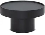 COUCHTISCH in Pilz-Form, Schwarz, Metall, 60x60x36cm