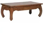 COUCHTISCH aus Massivholz im Landhausstil, nat&uuml;rliches Design, Dunkelbraun 110x60x40
