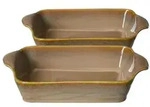 AUFLAUFFORMEN ECKIG Tortosa braun 25 x 14 cm 2er Set