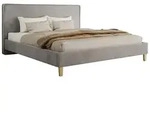 POLSTERBETT LUMARO CLASSIC 200/200 - Hellgrau Velvet - Matratze Pocket
