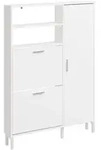 SCHUHSCHRANK mit klappbaren F&auml;chern und T&uuml;rfach FSR230