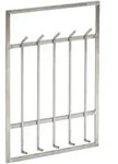 WANDGARDEROBE Metall Silber Modern 60x100x7,5 cm Hakenleiste Wandpaneel
