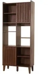 B&Uuml;CHERREGAL Walnuss Dekor