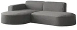 ECKSOFA Hana L-Form 3-Sitzer Ecke Links, Boucle, Grau 241/73/168 cm