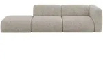 SOFA Ottomane Rechts MIRA-S3 296x89x70 Beige Velours