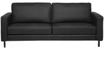 3-SITZER-SOFA Echtleder Schwarz Savalen