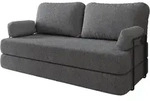 BETTSOFA NIKSI aus Schaumstoff Bucle-Stoff Grau Schlaffunktion