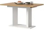 ESSTISCH Eiche Artisan, wei&szlig; 120 - 160 x 80 cm, K&uuml;chentisch ausziehbar