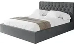 POLSTERBETT mit Bettkasten und Lattenrost, Boxbett ohne Matratze - RENO 180x200