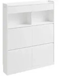 SCHUHSCHRANK mit Aufbewahrungsf&auml;chern FSR224-E-W
