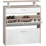SCHUHKIPPER &ndash; Sonoma Eiche, 80x95x24 cm, schmal, modern, mit Schublade