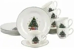 Kaffeeservice Tannenbaum Multicolor/Wei&szlig;, 18-teilig