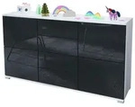 SIDEBOARD Rova Schwarz Hochglanz