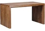 SCHREIBTISCH Massivholz Ablage Landhausstil BOHA, Dunkelbraun 160x80x76 cm
