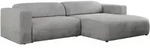 OFERTA WYCOFANA ECKSOFA PASADENA Hellgrau Velvet Rechts Seite