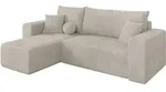 ECKSOFA mit Schlaffunktion Ottomane Links SENO-L 249x139x85 Creme Cord