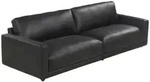 SOFA MARLIN Schwarz Lederfaserstoff