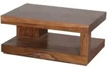 COUCHTISCH in Braun, Massivholz, Modernes Design, 90x60x40 cm