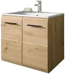WASCHTISCH Eiche Artisan, Set Waschbeckenunterschrank h&auml;ngend mit Waschbecken,