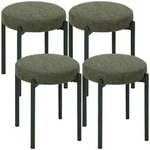 HOCKER 4er Set Polyester Dunkelgr&uuml;n