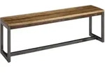 SITZBANK &ndash; Mango/Massivholz/Metall, 120x46x45 cm, ohne Lehne