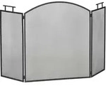KAMINSCHUTZGITTER Funkenschutzgitter mit Netz zusammengefaltet Metall Schwarz