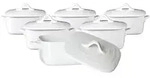 MINI-TERRINEN Bianco wei&szlig; 10,5 x 10,5 cm 6er Set