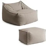 SITZSACK Boucl&eacute; Snug mit Hocker