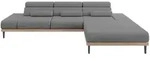 ELEKTRISCHES ECKSOFA Rechts MONA 316x205x85 Grau Velours