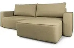 ECKSOFA BELISE CL Currygelb Veloursstoff mit Schlaffunktion