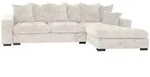 ECKSOFA Dahlia mit Schlaffunktion und Bettkasten in L-Form Rechts - Creme Chenille