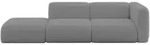 SOFA Ottomane Rechts MIRA-S3 296x89x70 Grau Boucl&eacute;