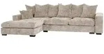 ECKSOFA Dahlia mit Schlaffunktion und Bettkasten in L-Form Links - Beige Chenille