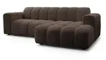 ECKSOFA TISI Braun Strukturstoff