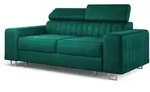 BETTSOFA SOLAN Gr&uuml;n Velours-Stoff mit Schlaffunktion