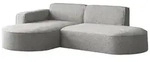 ECKSOFA Hana L-Form 3-Sitzer Ecke Links, Boucle, Hellgrau 241/73/168 cm