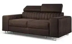 BETTSOFA SOLAN Braun Velours-Stoff mit Schlaffunktion