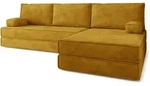 ECKSOFA ANKO modulares Boneless Sofa mit Schlaffunktion Gelb Cordstoff