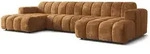 WOHNLANDSCHAFT AENIS Hellbraun Chenille