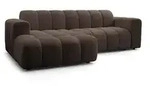 ECKSOFA TISI Braun Strukturstoff