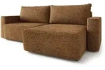 ECKSOFA BELISE BL Braun Chenille mit Schlaffunktion