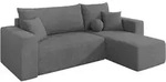 ECKSOFA mit Schlaffunktion Ottomane Rechts SENO-L 249x139x85 Grau Velours